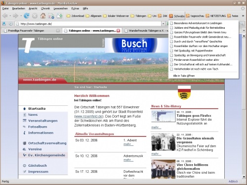 Mozilla Firefox im Einsatz